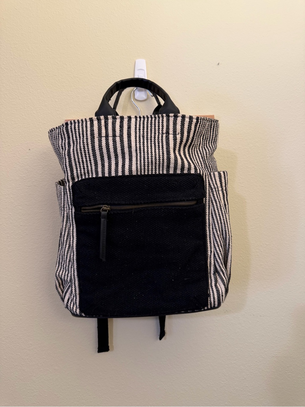 Universal Thread Black & White Striped Tote Bag
